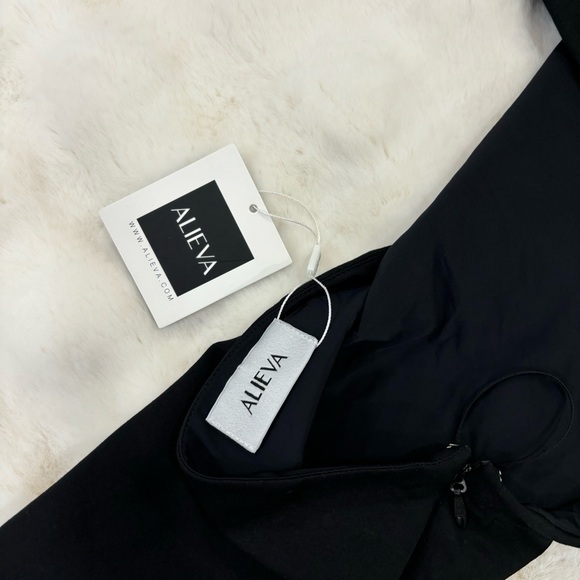 ALIAVA Dasha modern midi dress in black - L NWT - Picture 4 of 9